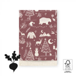 kadozakje x-mas vintage red, inpakken kerst