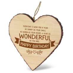 happy birthday hart, kado verjaardag, houten hart hanger, mijn hart