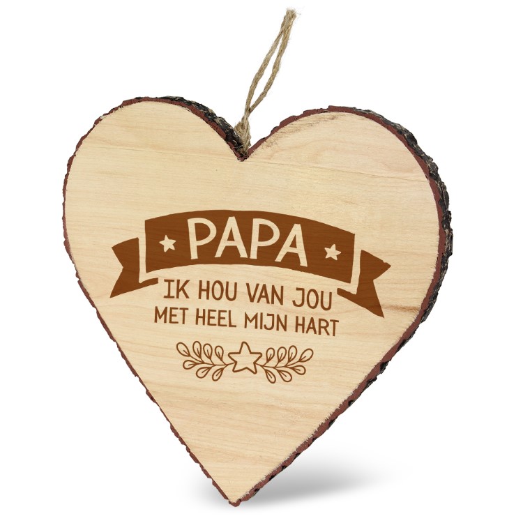papa ik hou van jou, papa hart, kado papa, kado Vaderdag, mijn hart