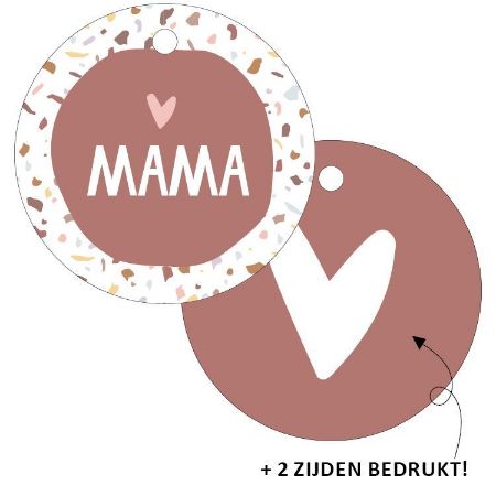 cadeaulabel mama nude, kadolabel mama, inpakken moederdag
