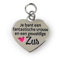 charm for you zus, bedeltje zus, kado zus