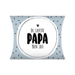 gondeldoosje de liefste papa ben jij, pillowbox papa, inpakken