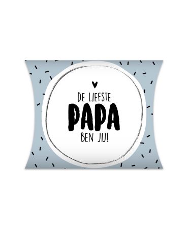 gondeldoosje de liefste papa ben jij, pillowbox papa, inpakken