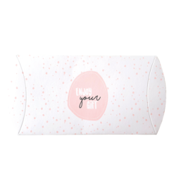 gondeldoosje enjoy your gift, pillowbox, inpakken, kadodoosje