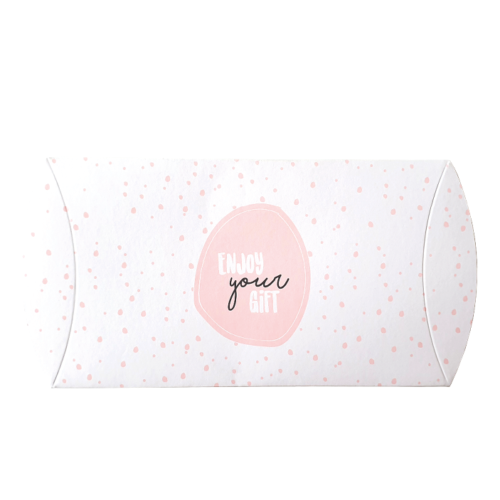 gondeldoosje enjoy your gift, pillowbox, inpakken, kadodoosje