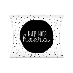 gondeldoosje hiep hiep hoera, pillowbox verjaardag, inpakken, kadodoosje