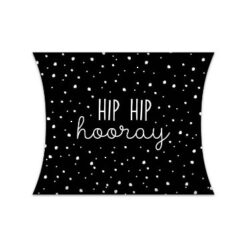 gondeldoosje hip hip hooray, pillowbox verjaardag, kadodoosje, inpakken