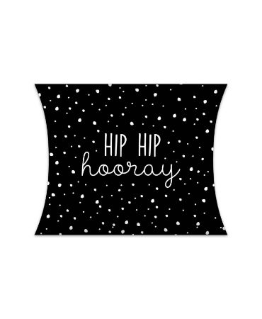 gondeldoosje hip hip hooray, pillowbox verjaardag, kadodoosje, inpakken