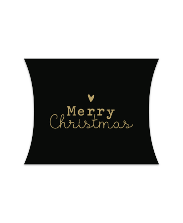 gondeldoosje merry christmas, pillowbox kerstmis, inpakken, kadodoosje kerst