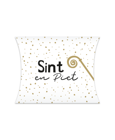 gondeldoosje sint en piet, pillowbox Sinterklaas, kadodoosje Sint, inpakken Sinterklaas, pakjesavond