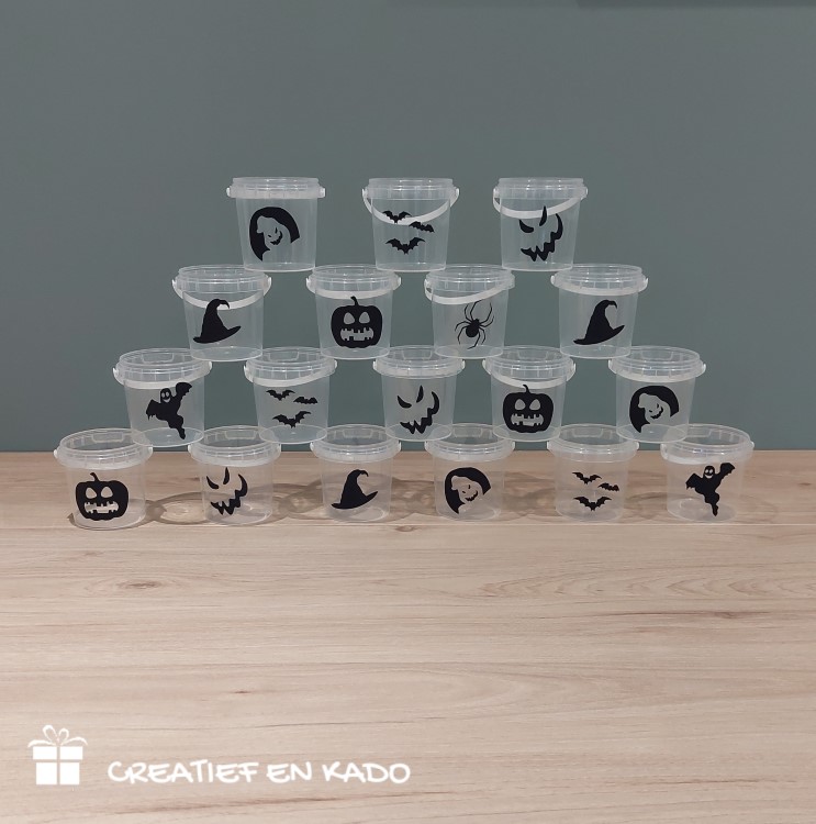 traktatie emmertje Halloween, Halloween traktatie