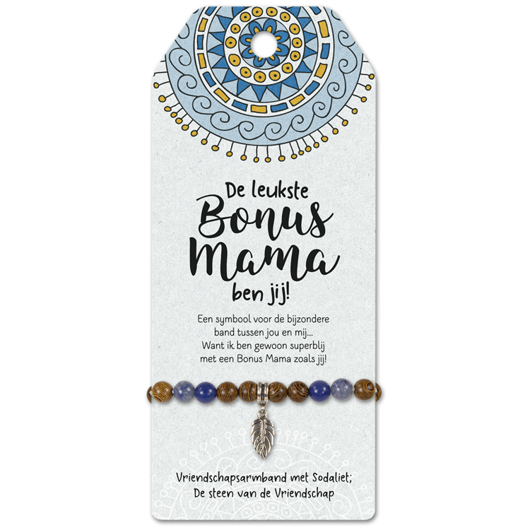 vriendschapsarmband bonusmama, kado moederdag, kado bonusmoeder