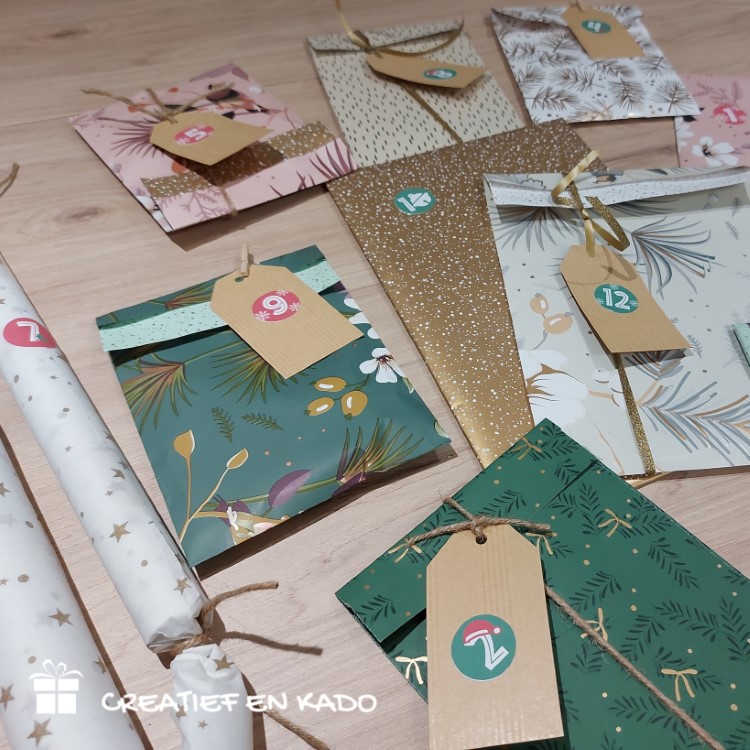 adventskalender kerst, 12 dagen advenstkalender, inpakken,