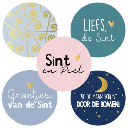 kadostickers liefs de Sinterklaas, inpakken, sluitstickers Sinterklaas
