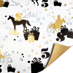 inpakpapier op de hoge daken, inpakken, kadopapier sinterklaas