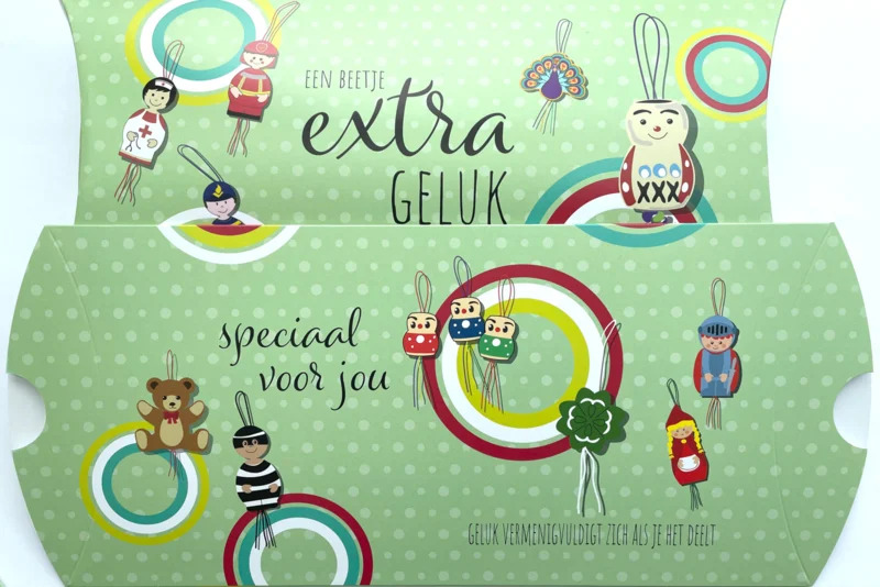 gondeldoosje gelukspoppetjes, inpakken