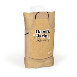 keukenschort jarig, keukenschort verjaardag,