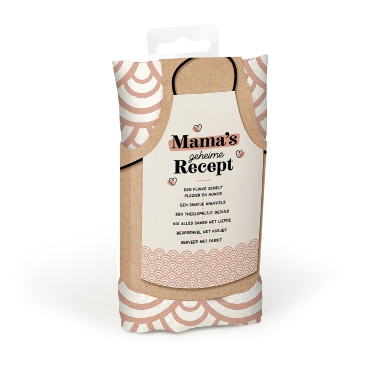 keukenschort mama recept, mama's geheime recept, kado moederdag