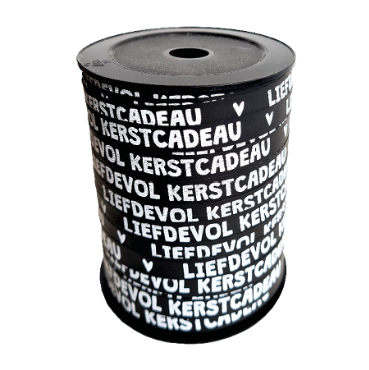 cadeaulint liefdevol kerstcadeau, krullint kerstkado, inpakken kerstmis
