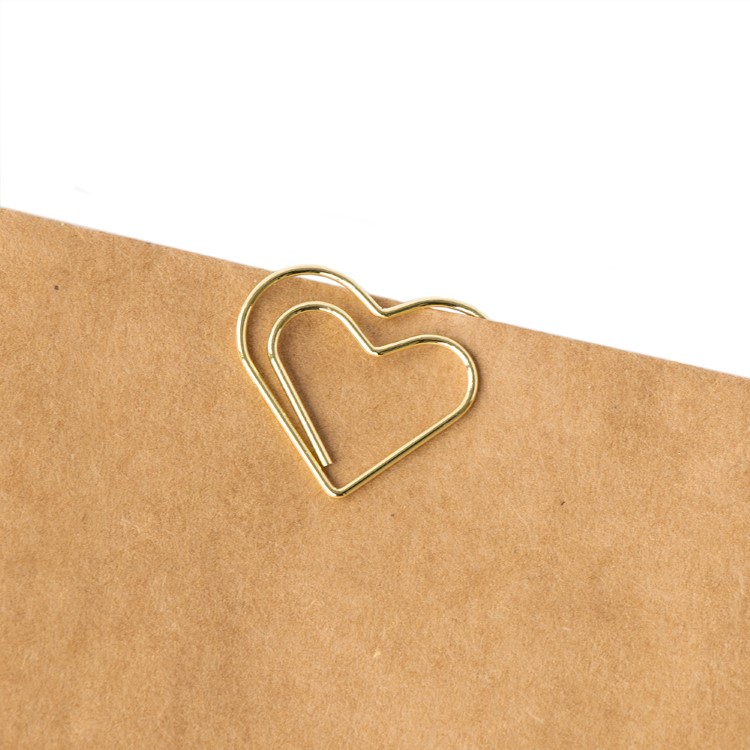 clip hart goud, inpakken, knijper hart goud