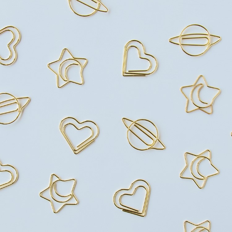 clip hart goud, inpakken, knijper hart