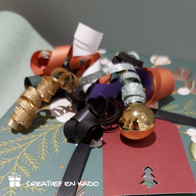krullint, kadolabel x-mas tree, inpakken, inpakinspiratie