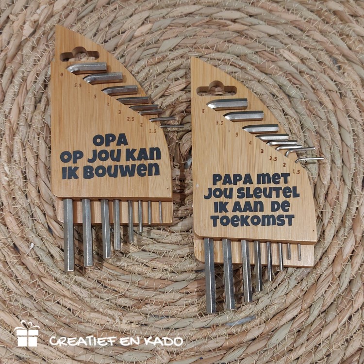 inbussleutelset papa, imbussleutels papa, kado papa, Vaderdag, kado man