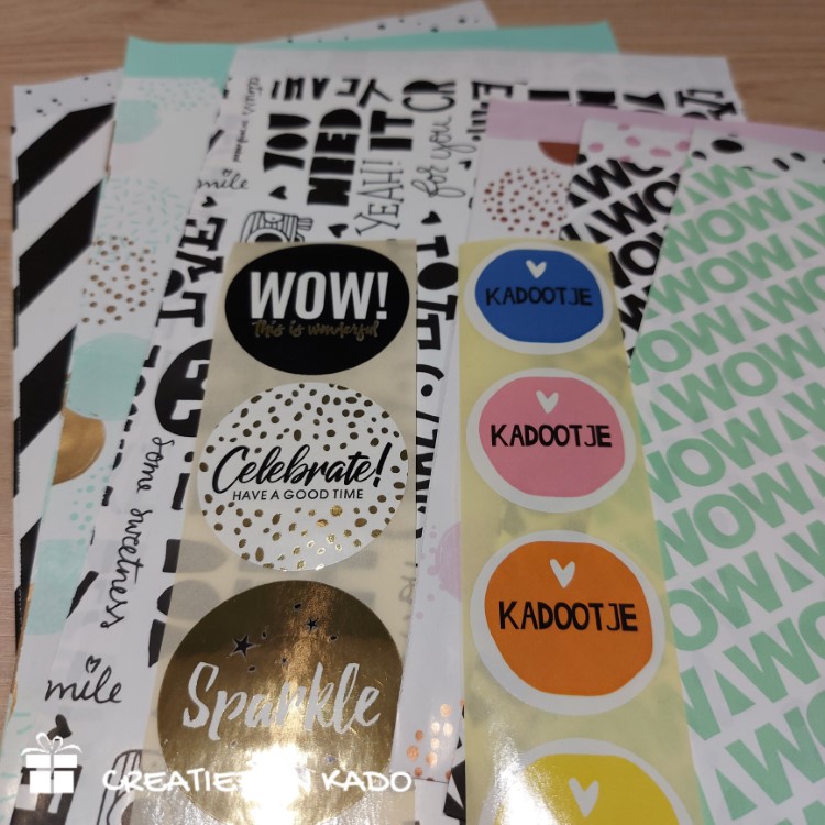 Inpakset WOW, inpakken, inpakinspiratie, inpakset kadozakjes en kadostickers