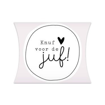 gondeldoosje knuf voor de juf, kadodoosje juf, inpakken kado juf