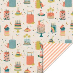 inpakpapier birthday cake, kadopapier verjaardag, inpakken,
