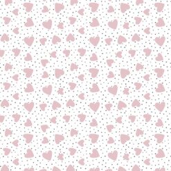 inpakpapier rose hearts, kadopapier hartjes roze, cadeaupapier valentijn, inpakken valentijnsdag