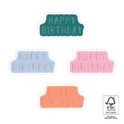 kadostickers happy birthday, sluitstickers verjaardag, inpakken