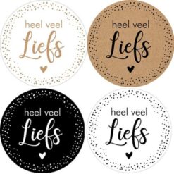 kadostickers heel veel liefs, sluitstickers, inpakken