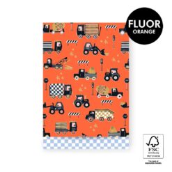 kadozakje traffic fluor orange, kadozakje machines, inpakken,