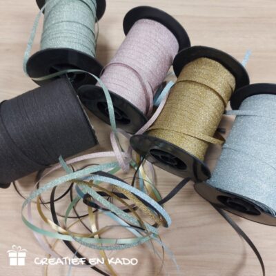kadolint sparkle, sierlint glitter, krullint glitter, inpakken, inpakinspiratie, printje van de week