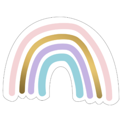 kadosticker regenboog, sluitsticker, inpakken