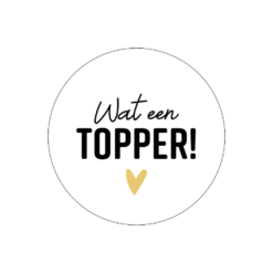 kadosticker wat een topper, inpakken, geslaagd