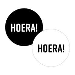 kadostickers hoera, sluitstickers, inpakken