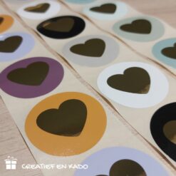 kadostickers lovely hearts, inpakken, sluitstickers hart