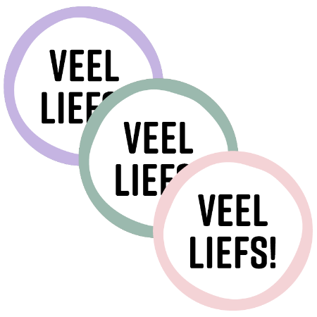 kadostickers veel liefs, sluitstickers, inpakken