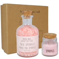 spa giftbox these sprinkles make you sparkle, my flame life style, badzout, geurkaarsje