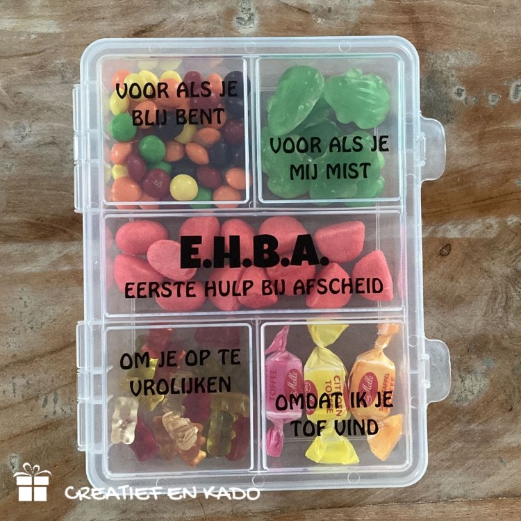EHBA eerste hulp bij afscheid box, afscheidstraktatie