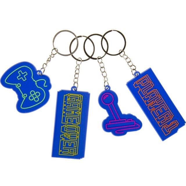 gamer sleutelhangers, spel sleutelhanger, bovenbouw traktatie