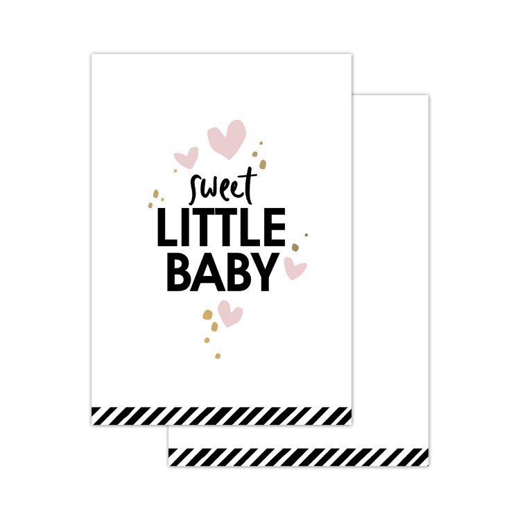 minikaartje sweet little baby, inpakken
