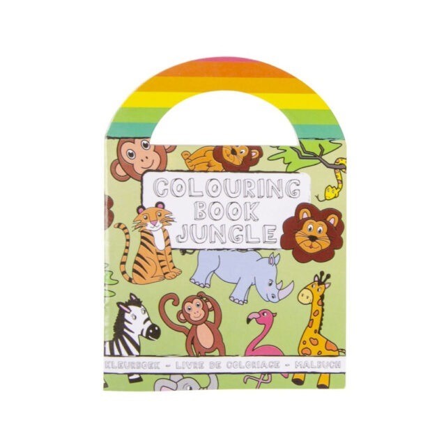 wilde dieren kleurboekje, jungle kleurboekje met stickers, traktatie, trakteren