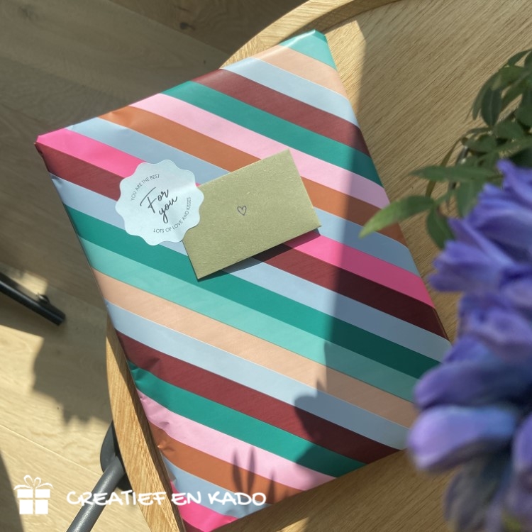 inpakpapier mult stripe, kadopapier, inpakken