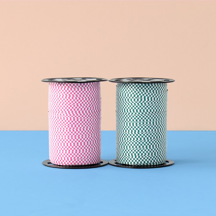 kadolint check jade blue, kadolint check pink krullint ruitjes, kadolint paperlook, inpakken