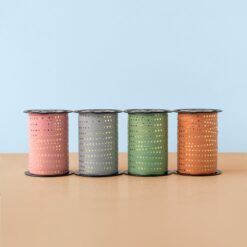 kadolint hearts, krullint paperlook, inpakken hartjes