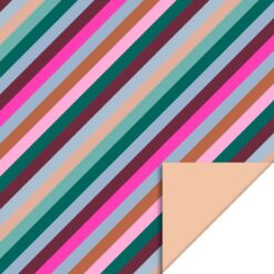 Inpakpapier multi stripe peach, inpakken,, kadopapier