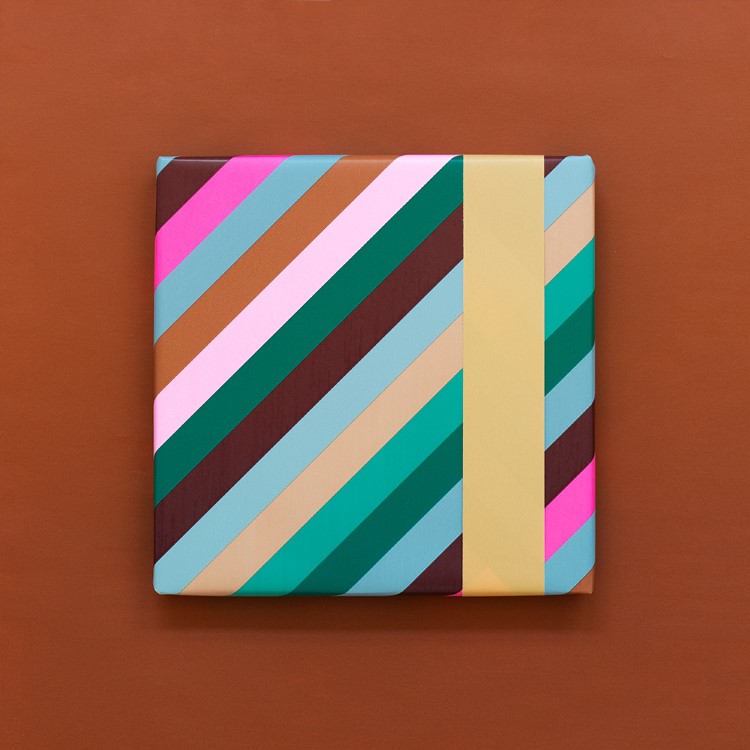Inpakpapier multi stripe - peach<br> 30 cm x 3 m. - Afbeelding 4